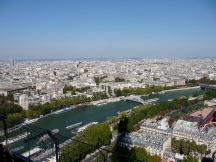 Views from the Eiffel Tower towards Passerelle Debilly