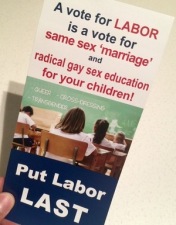 Labor Anti-gay Flyer